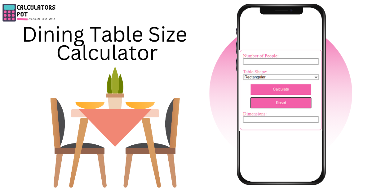 Dining Table Size Calculator